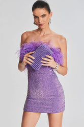 Torin Pailletten-Federkleid